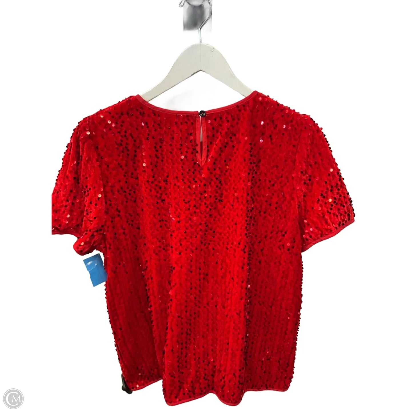 Top Short Sleeve By Shein In Red, Size: Xl