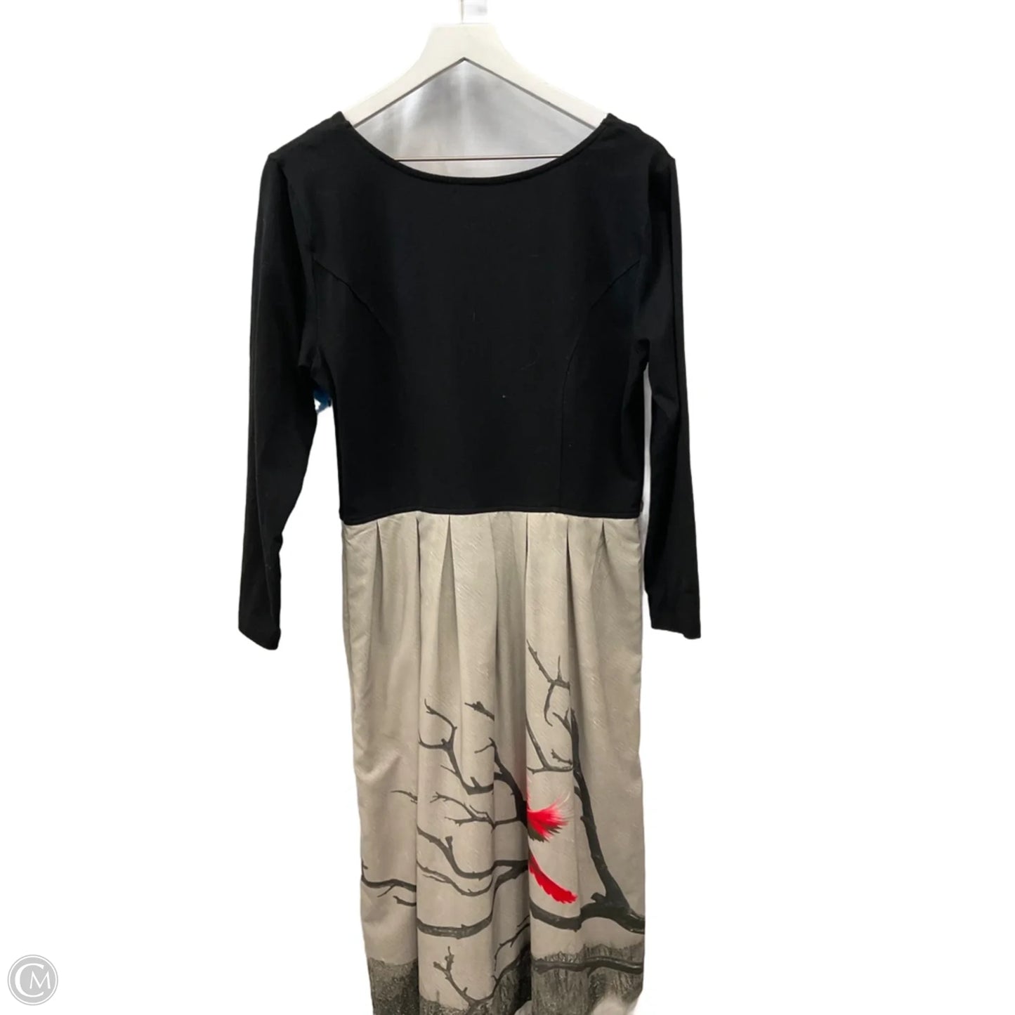 Dress Casual Midi By Eshakti In Black & Red, Size: L