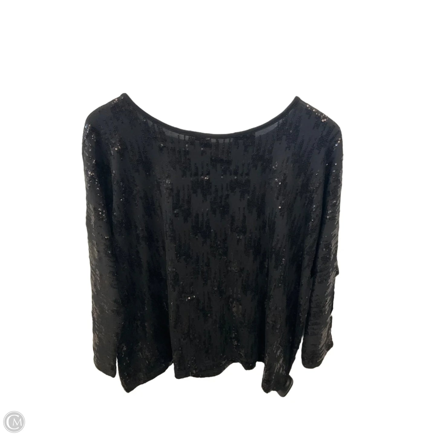 Top Long Sleeve By Inc In Black, Size: M