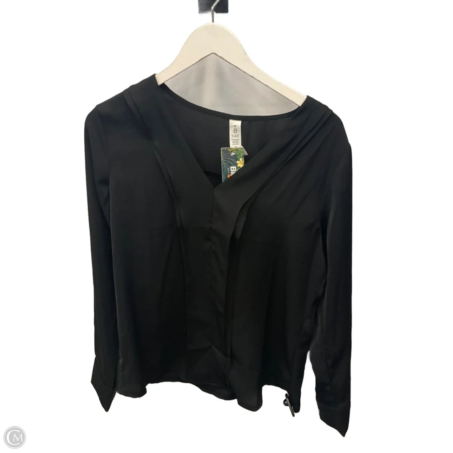 Top Long Sleeve By Clothes Mentor In Black, Size: M