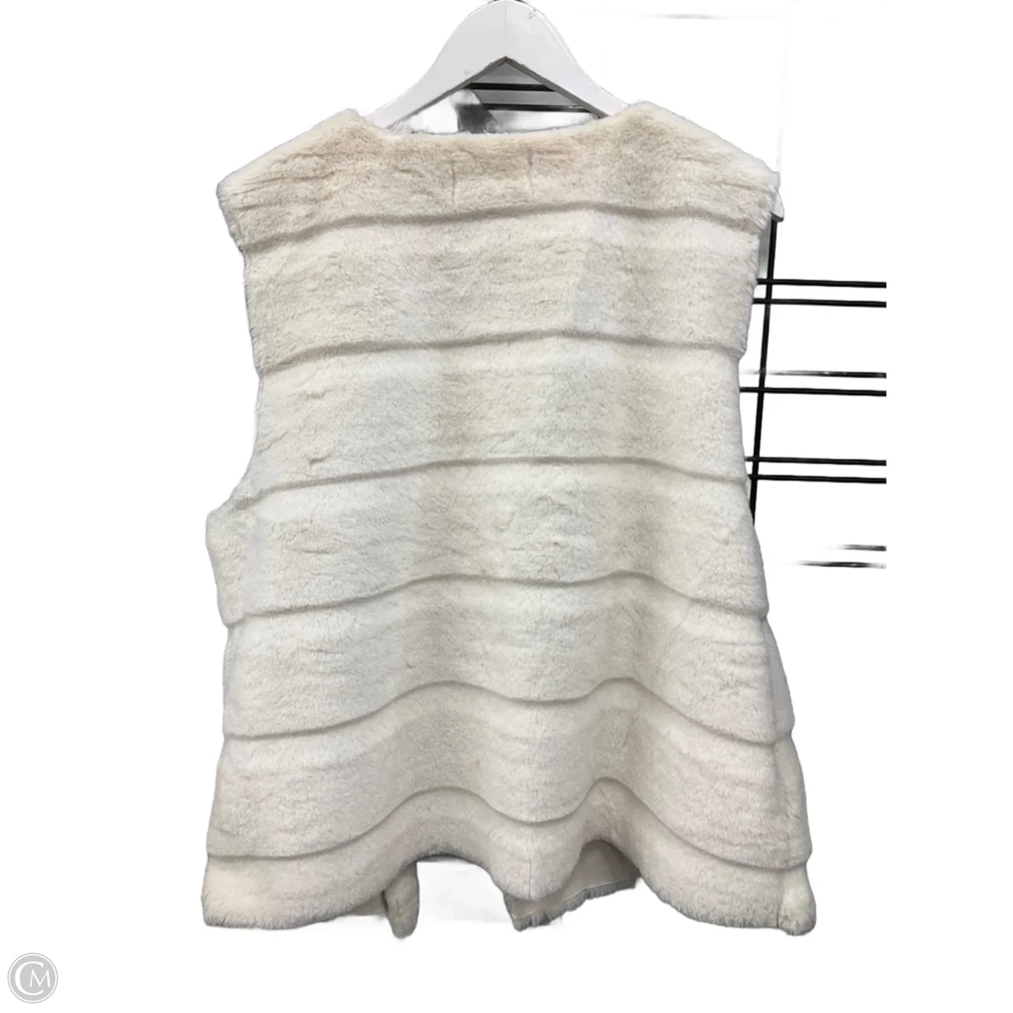 Vest Faux Fur & Sherpa By Style And Company In Cream, Size: Xl