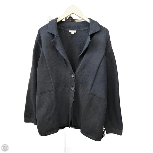 Sweater Cardigan By J. Jill In Navy, Size: Xl