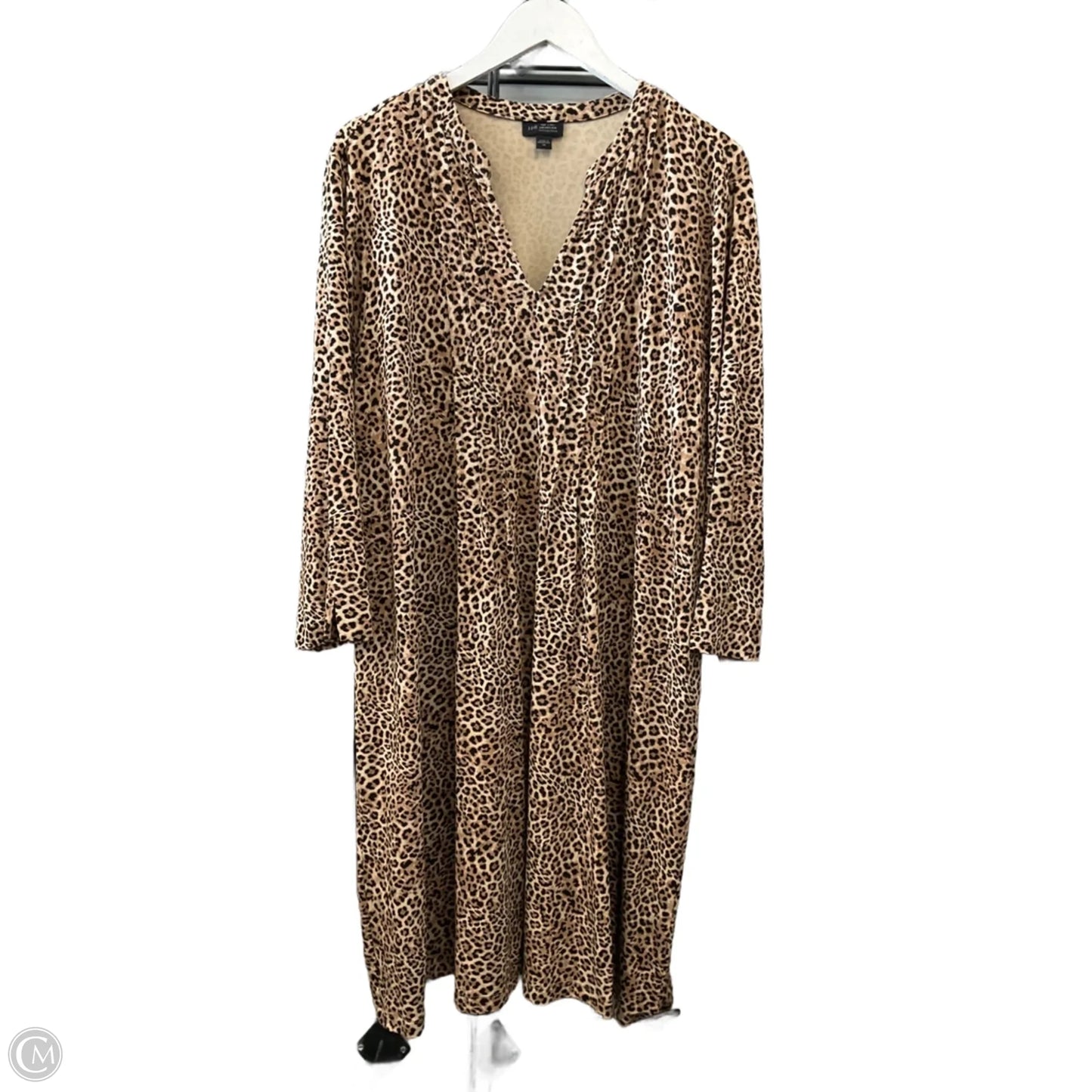 Dress Casual Midi By J. Jill In Animal Print, Size: 2x