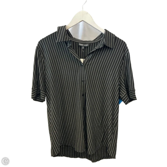Top Short Sleeve By Modern Works In Black & White, Size: Xl