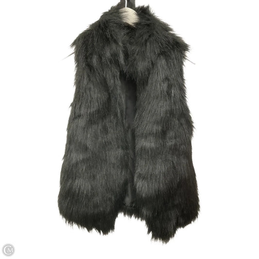 Vest Faux Fur & Sherpa By Clothes Mentor In Black, Size: Xs