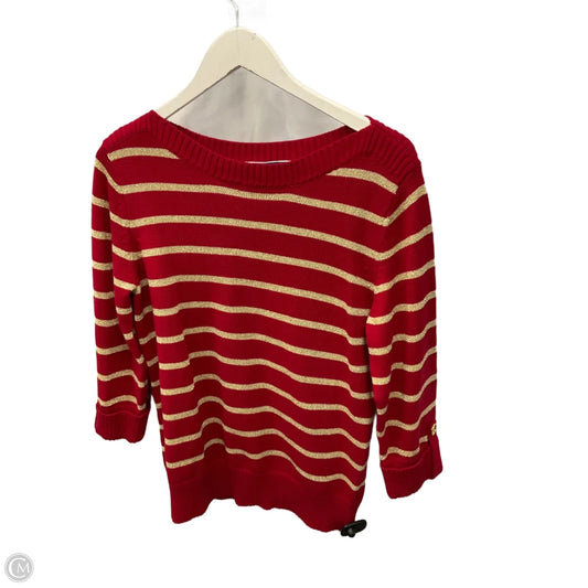 Sweater By Karen Scott In Gold & Red, Size: L