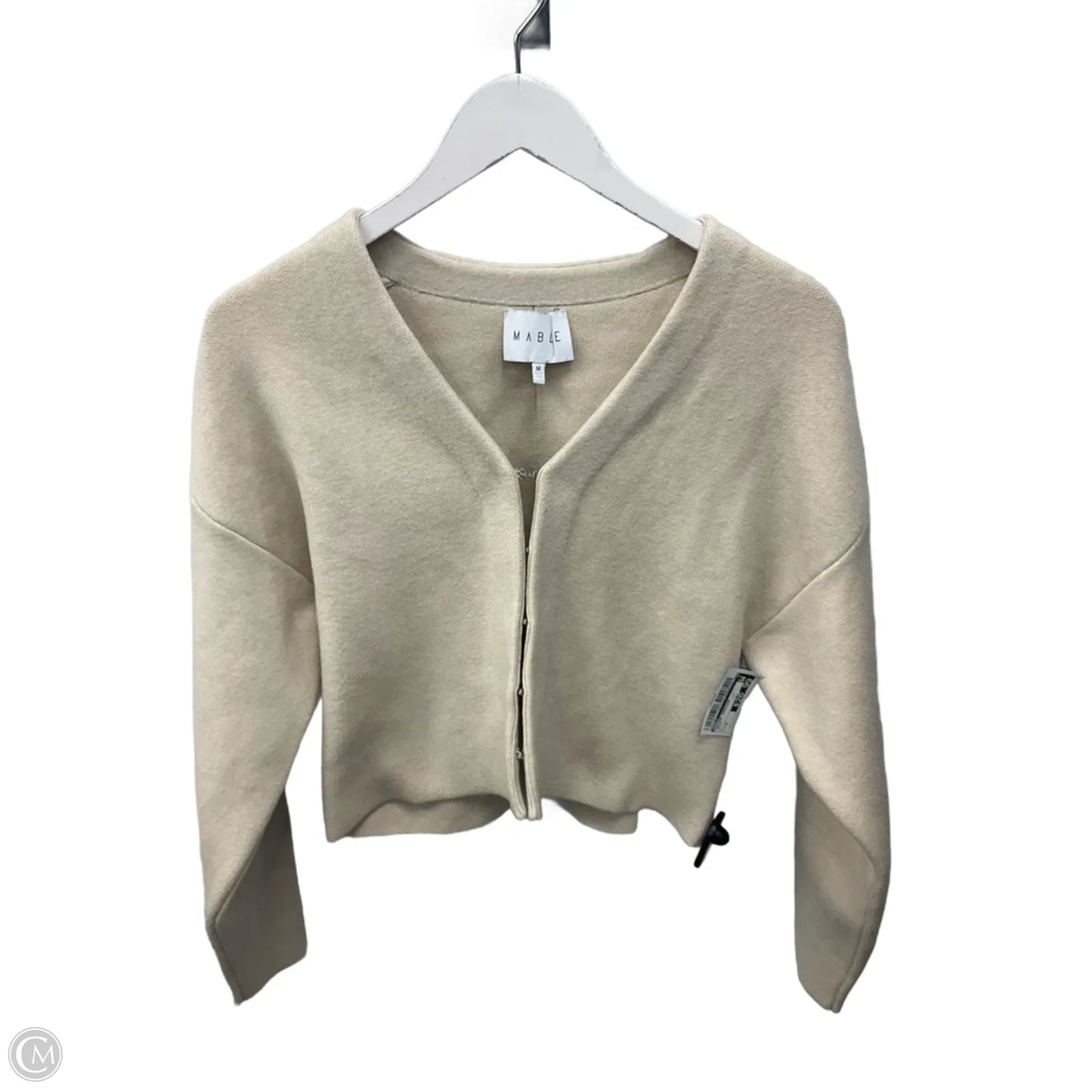 Sweater Cardigan By Mable In Cream, Size: M