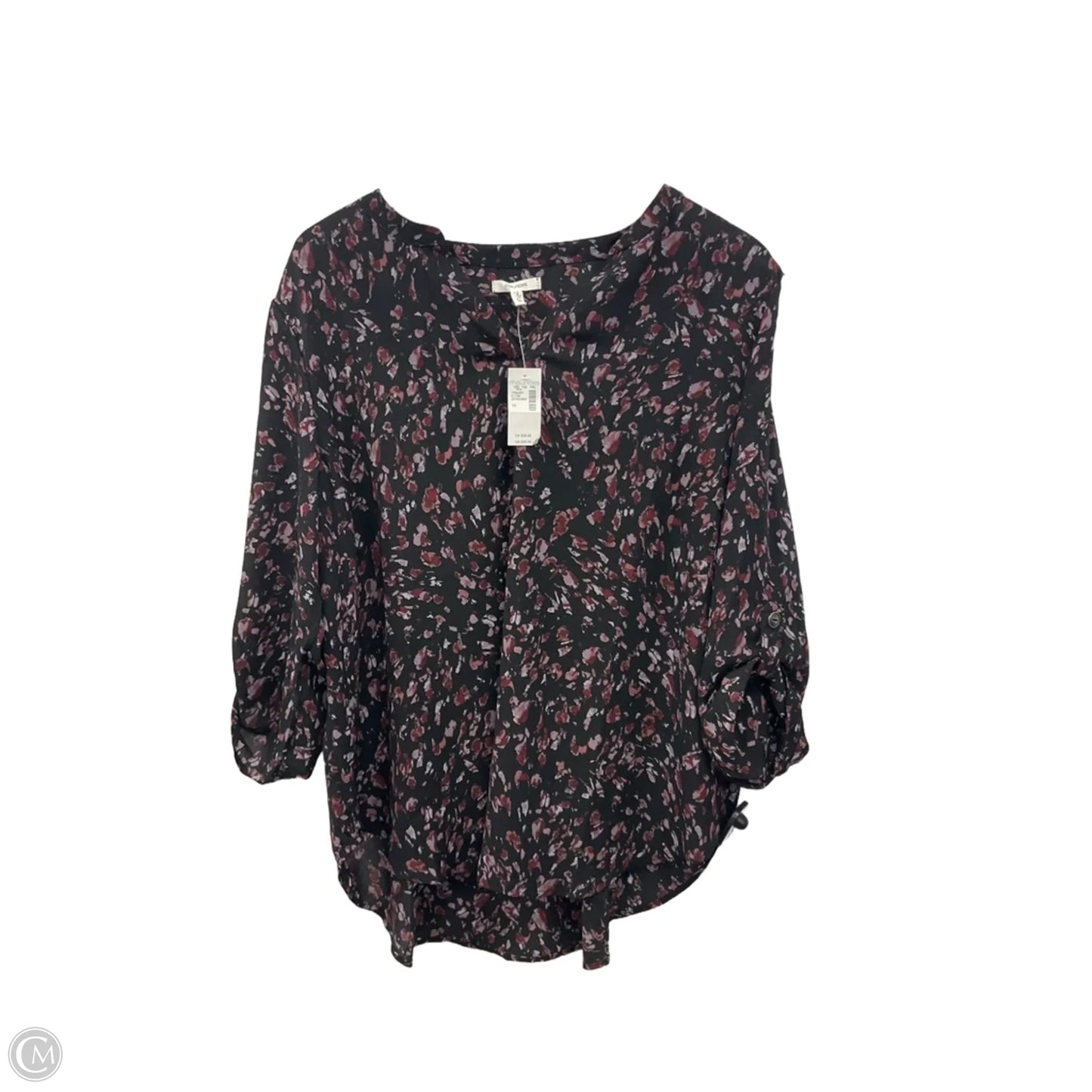 Top Short Sleeve By Maurices In Black, Size: 1x