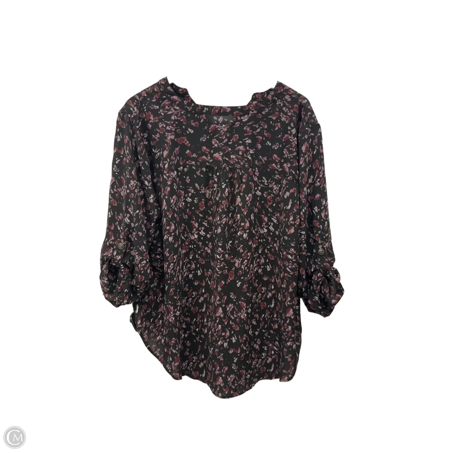 Top Short Sleeve By Maurices In Black, Size: 1x