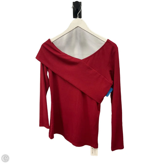 Top Long Sleeve By Clothes Mentor In Red, Size: L