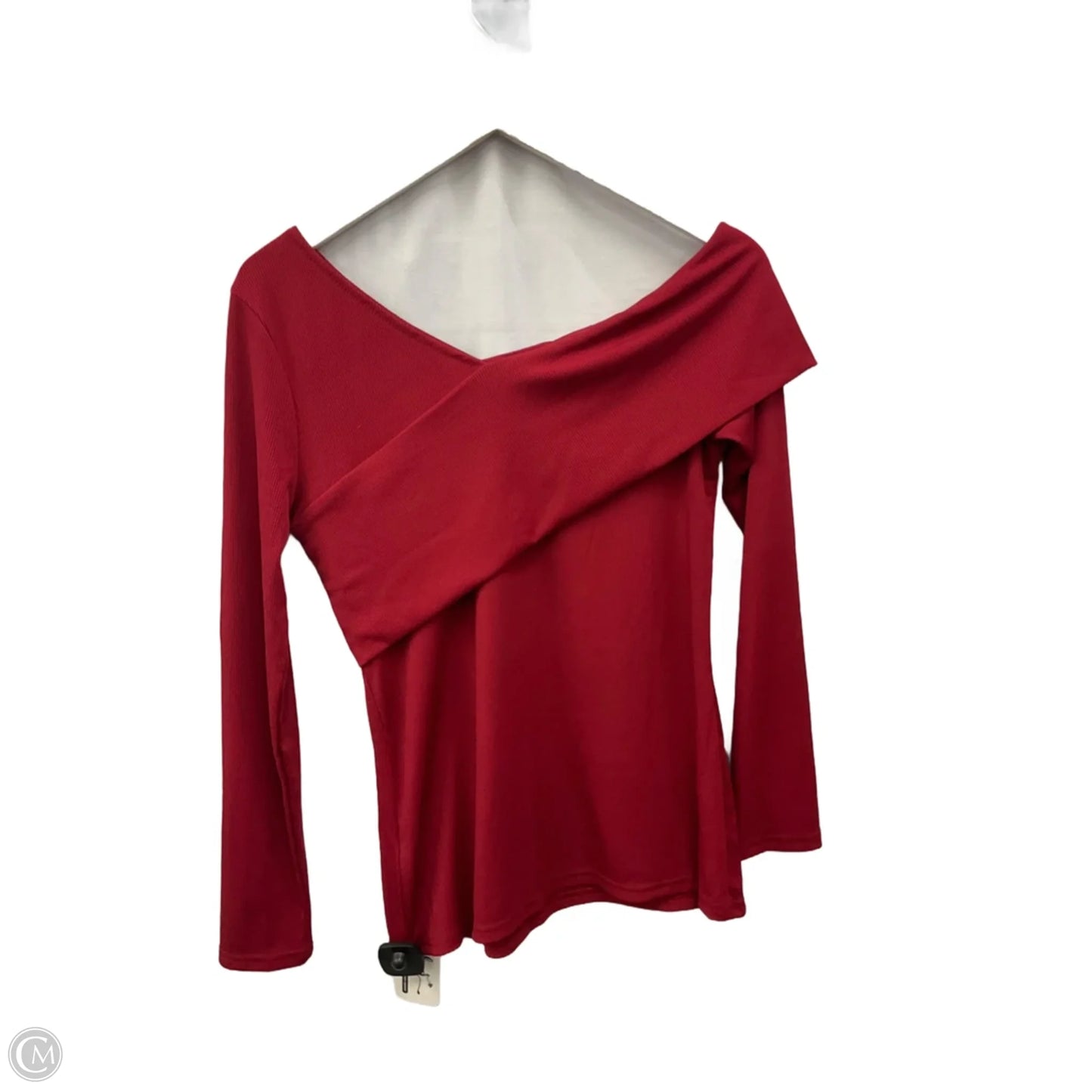 Top Long Sleeve By Clothes Mentor In Red, Size: L