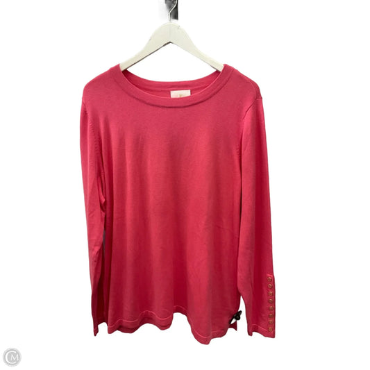 Top Long Sleeve By Belle By Kim Gravel In Coral, Size: Xl