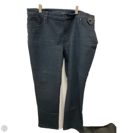 Jeans Straight By Chicos In Blue Denim, Size: 16