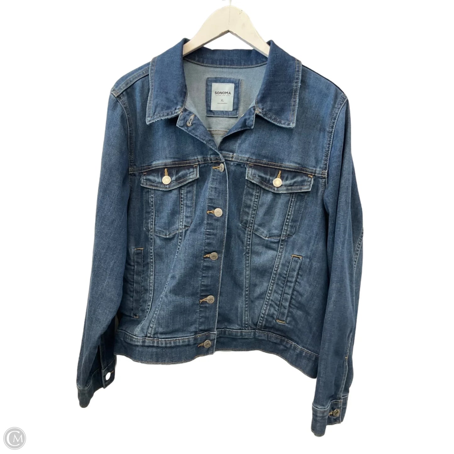 Jacket Denim By Sonoma In Blue Denim, Size: Xl