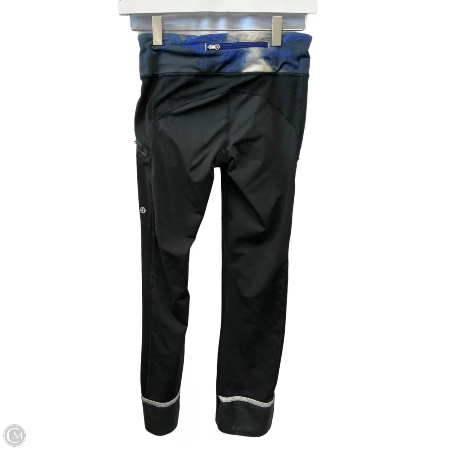 Athletic Leggings By Lululemon In Black & Blue, Size: 4