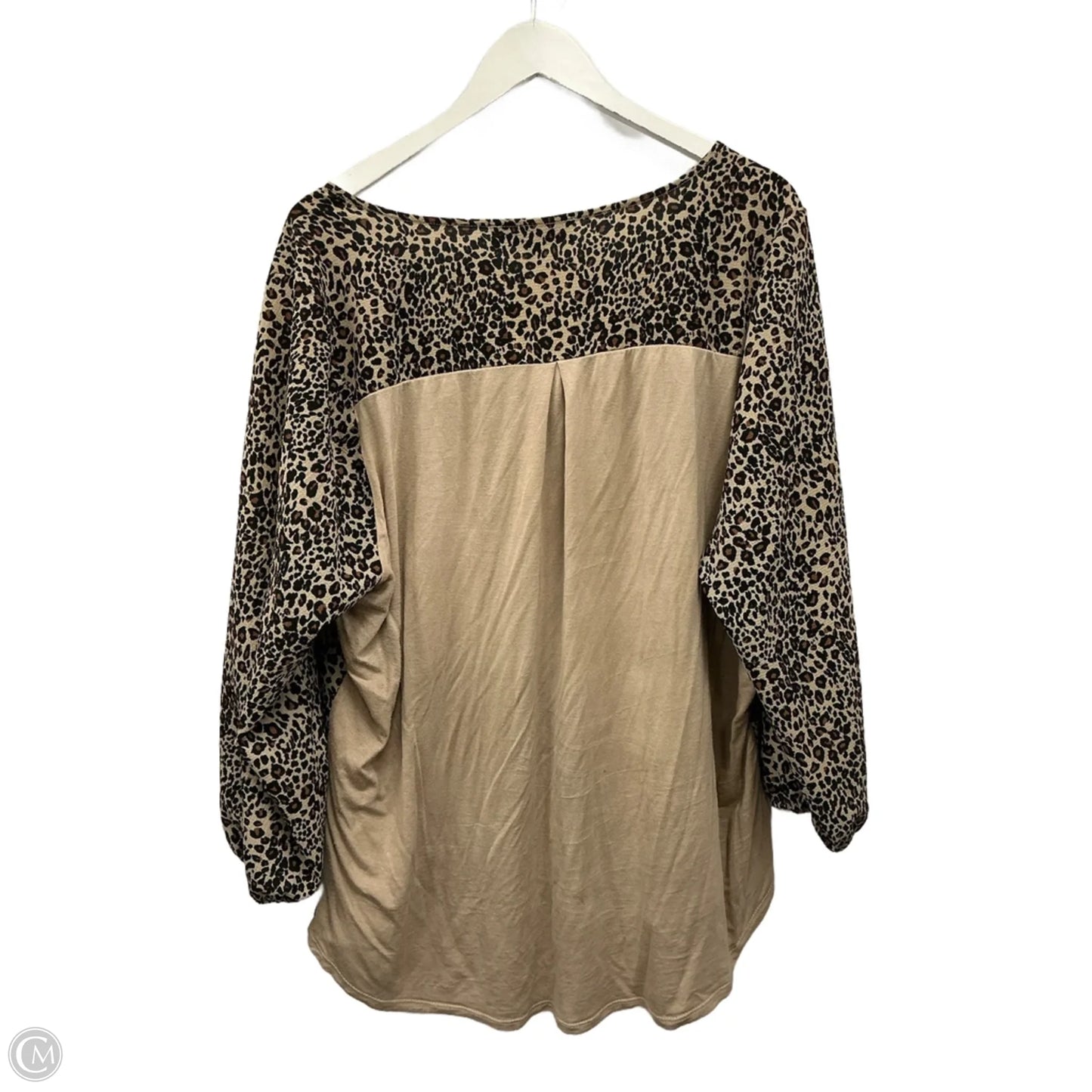 Top 3/4 Sleeve By Clothes Mentor In Animal Print, Size: 3x