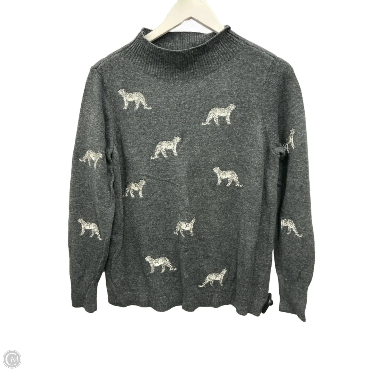 Sweater By Chicos In Grey, Size: M