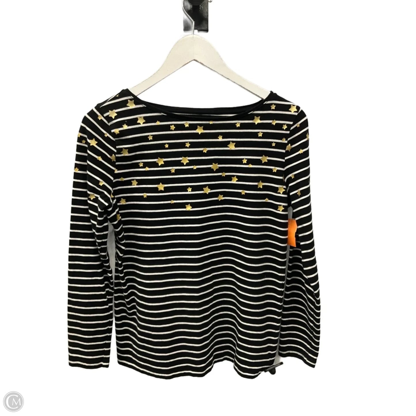 Top Long Sleeve By Talbots In Black & White, Size: M