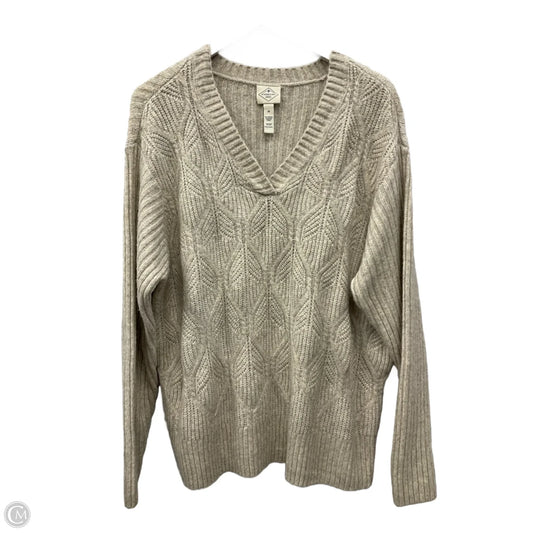 Sweater By St Johns Bay In Tan, Size: 1x