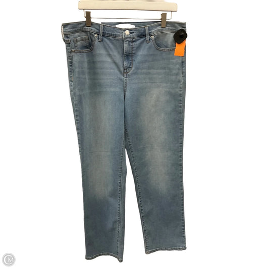 Jeans Straight By Ella Moss In Blue Denim, Size: 14