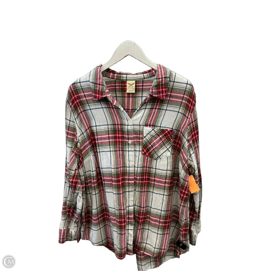 Top Long Sleeve By Faded Glory In Multi-colored, Size: 2x