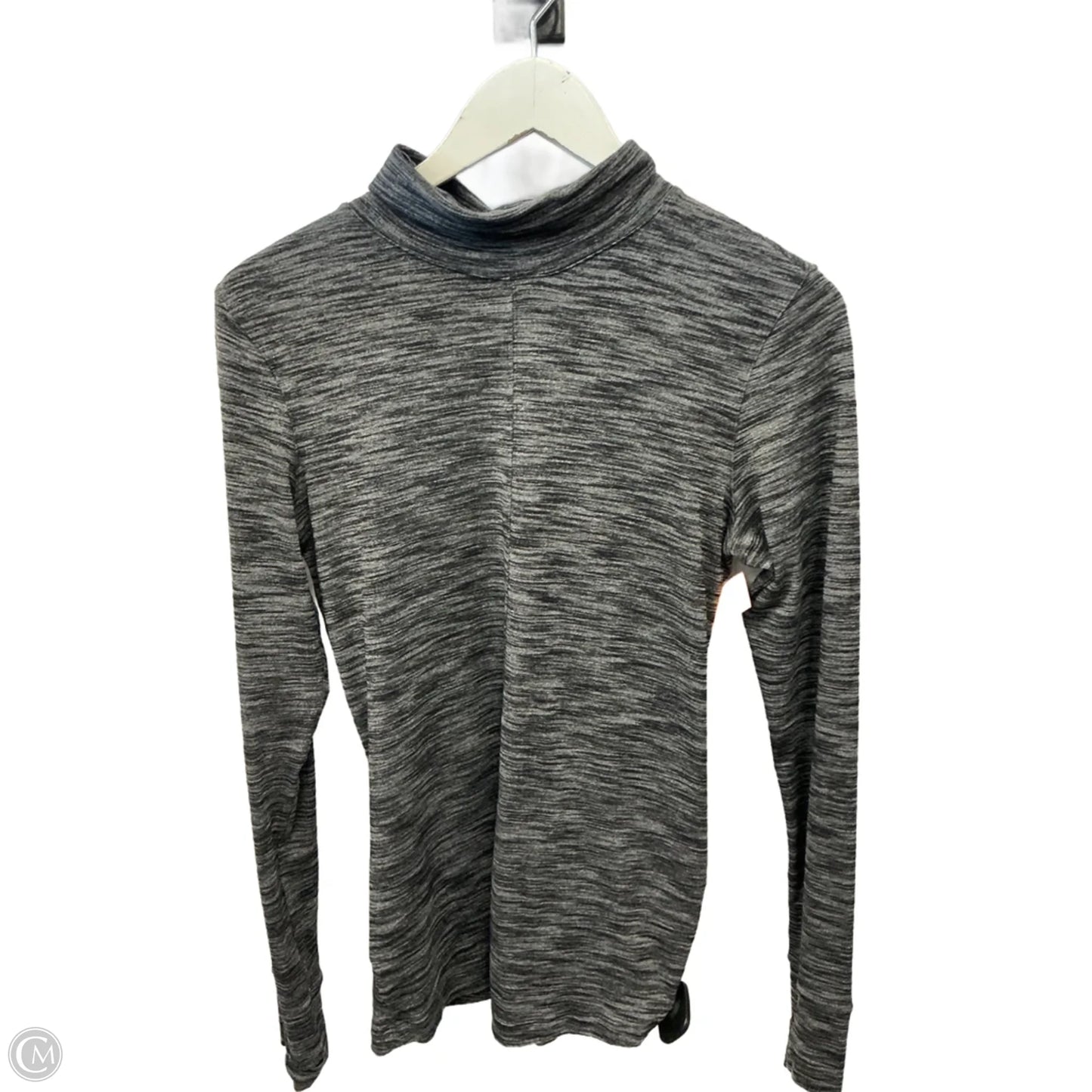 Athletic Top Long Sleeve Collar By Lululemon In Grey, Size: S