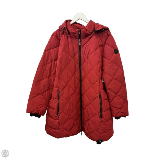 Coat Parka By Clothes Mentor In Red, Size: 2x