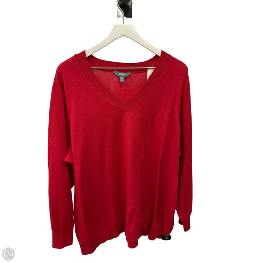 Sweater By Terra & Sky In Red, Size: 3x