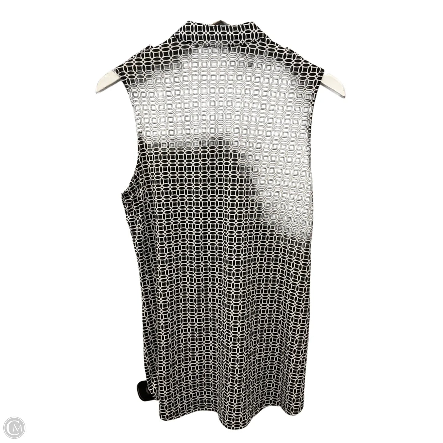 Top Sleeveless By Perseption Concept In Black & White, Size: L