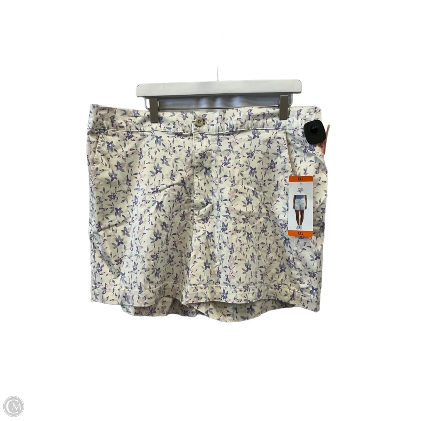 Shorts By Jachs Girlfirend In Cream & Purple, Size: 18