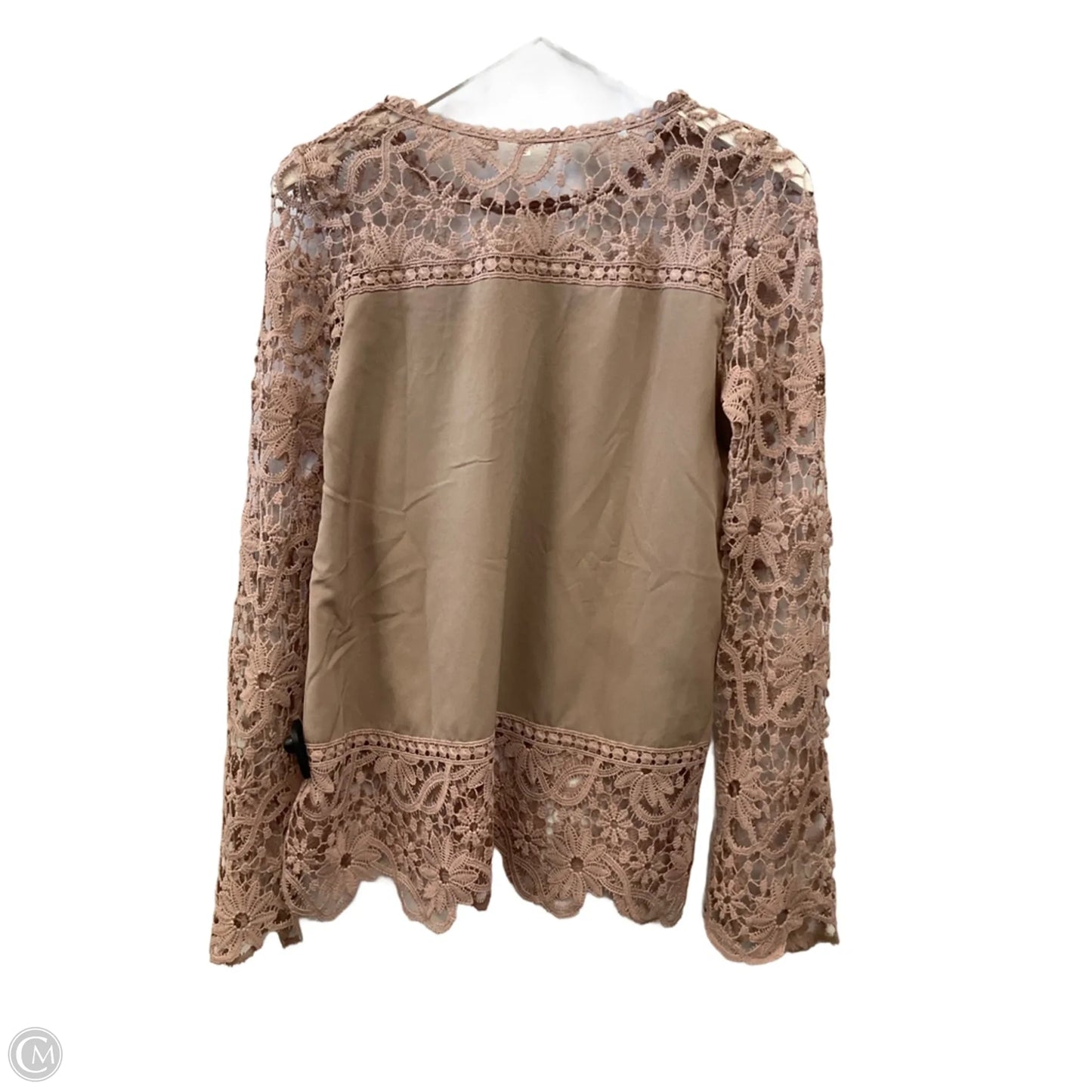 Top Long Sleeve By Clothes Mentor In Tan, Size: Xl