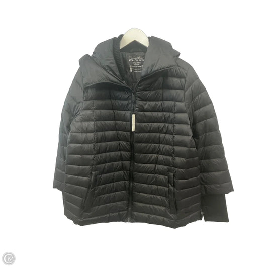Jacket Puffer & Quilted By Calvin Klein Performance In Black, Size: Xl