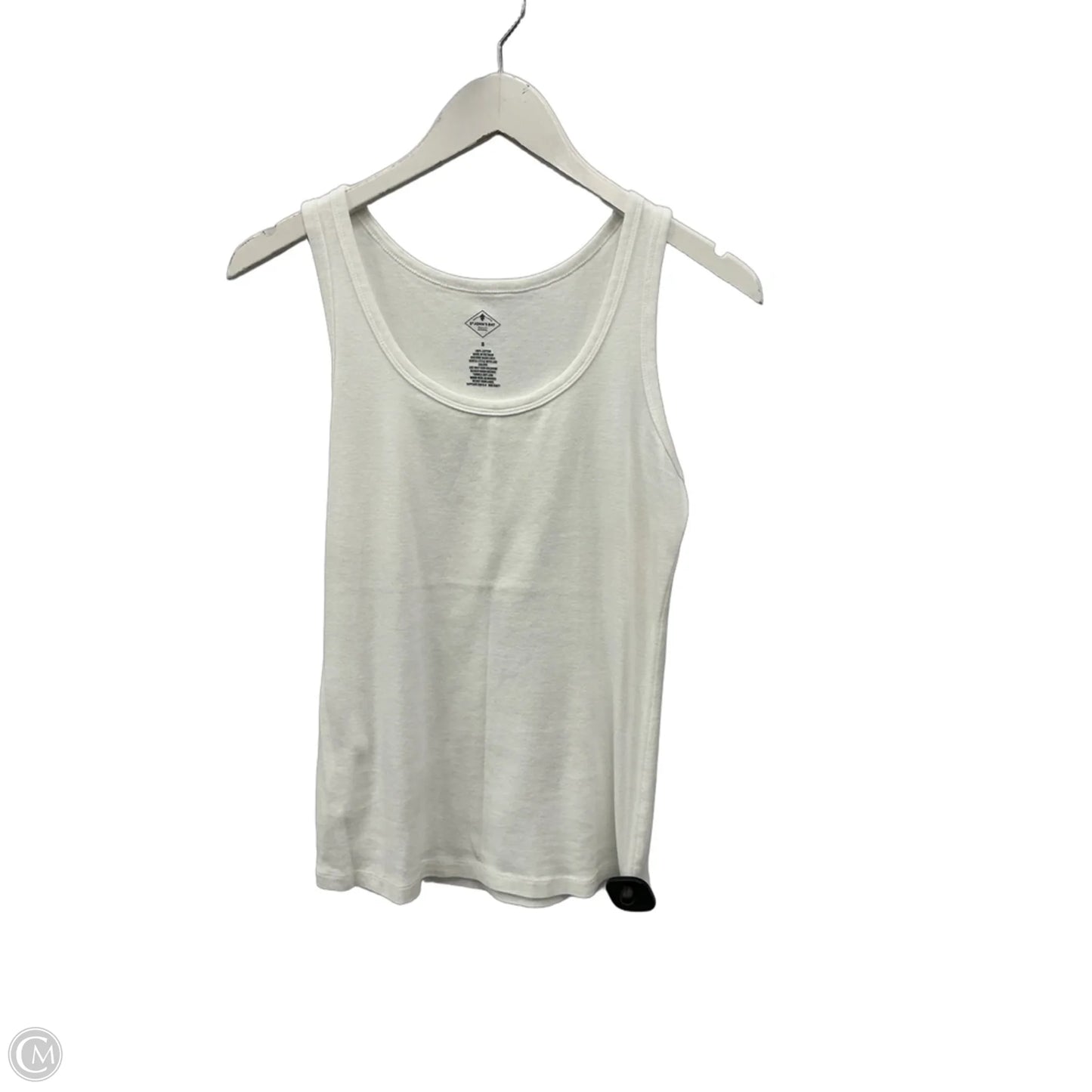 Top Sleeveless Basic By St Johns Bay In White, Size: S
