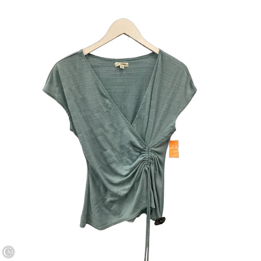 Top Short Sleeve By Max Studio In Aqua, Size: S