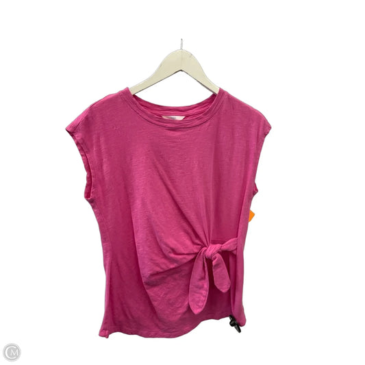Top Short Sleeve By Time And Tru In Pink, Size: S