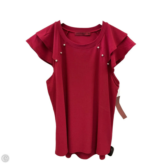 Top Short Sleeve By Love Scarlett In Red, Size: L