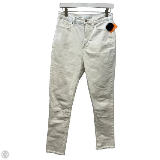Jeans Skinny By Loft In White Denim, Size: 4