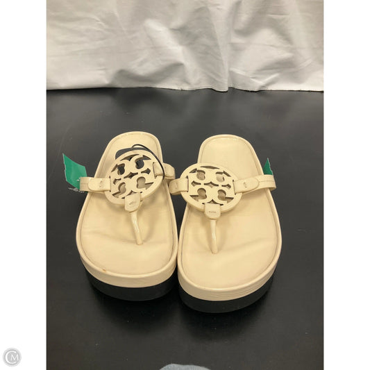 Sandals Designer By Tory Burch In Cream, Size: 9