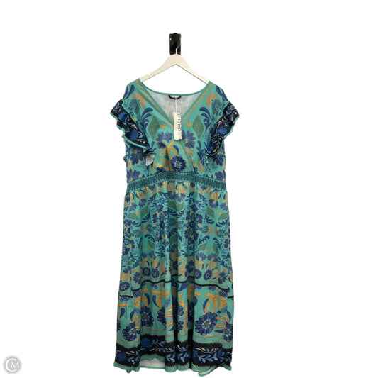 Dress Casual Maxi By Bloomchic In Aqua, Size: 3x