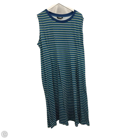Dress Casual Midi By Bloomchic In Blue & Green, Size: 3x