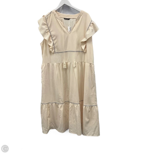 Dress Casual Midi By Bloomchic In Cream, Size: 3x