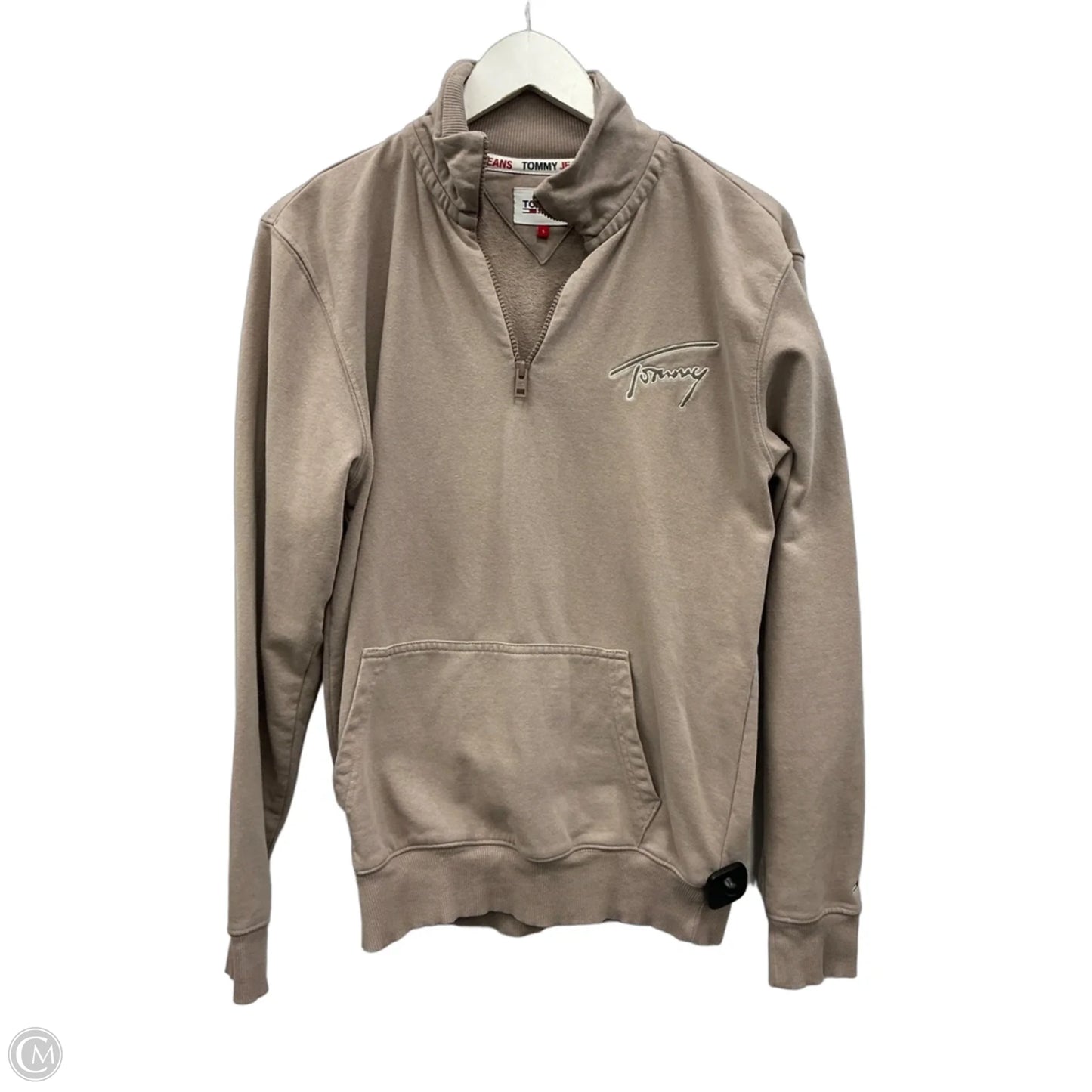 Athletic Sweatshirt Collar By Tommy Hilfiger In Taupe, Size: S