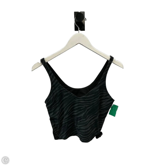 Athletic Bra By Lululemon In Black & Grey, Size: 10