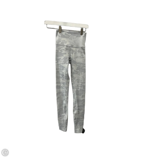 Athletic Leggings By Lululemon In Grey & White, Size: 2