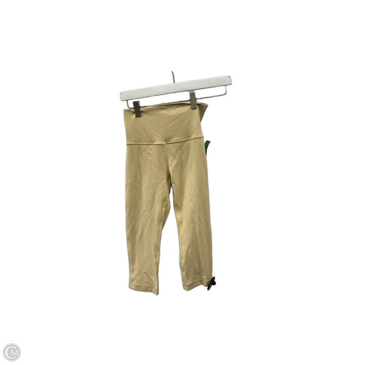 Athletic Capris By Lululemon In Yellow, Size: 4