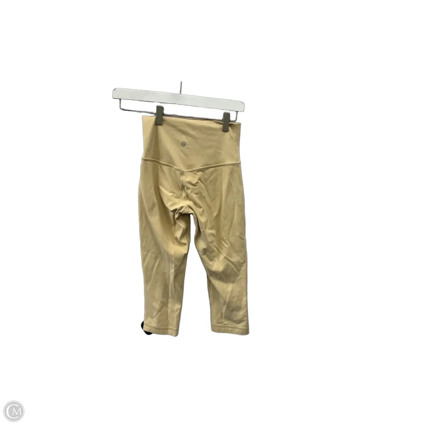 Athletic Capris By Lululemon In Yellow, Size: 4