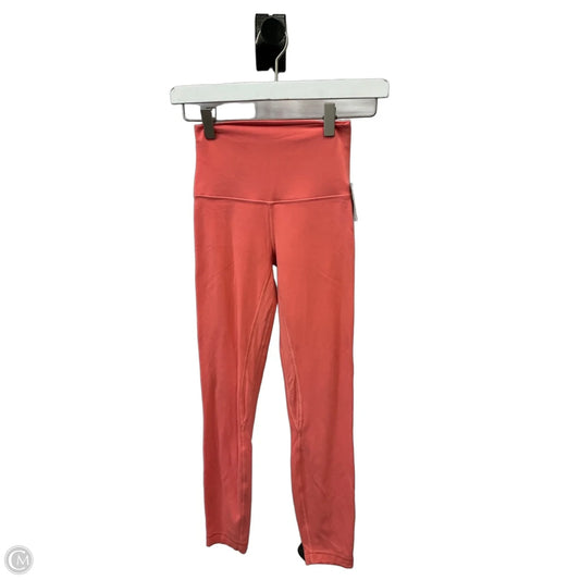 Athletic Leggings By Lululemon In Coral, Size: 2