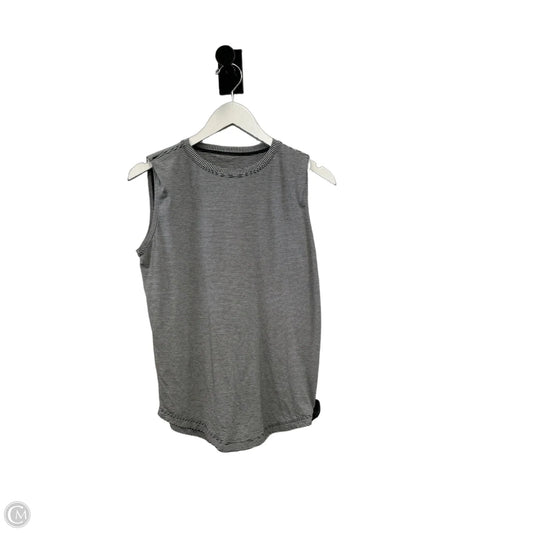 Athletic Top Short Sleeve By Lululemon In Black & White, Size: M