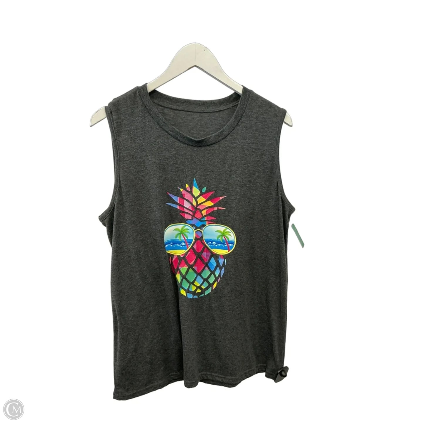 Top Sleeveless By Clothes Mentor In Grey, Size: Xl