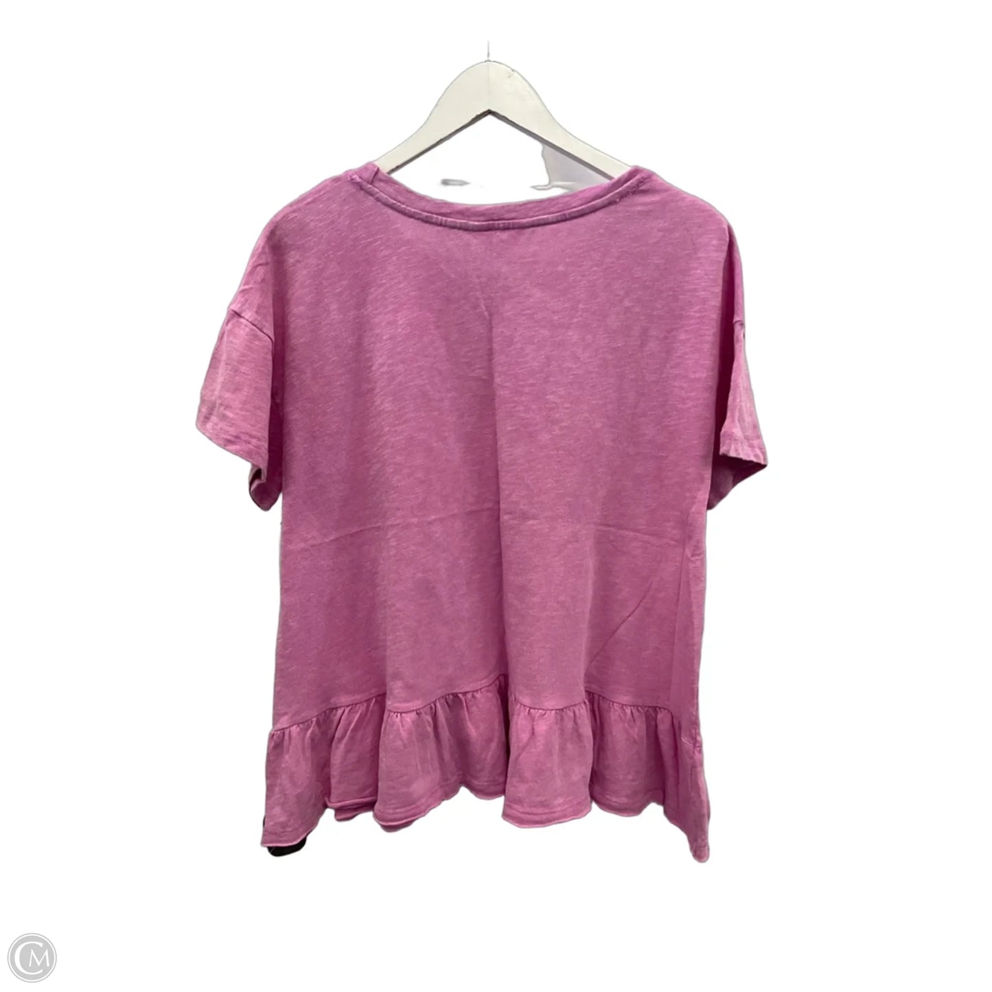 Top Short Sleeve By Time And Tru In Pink, Size: L